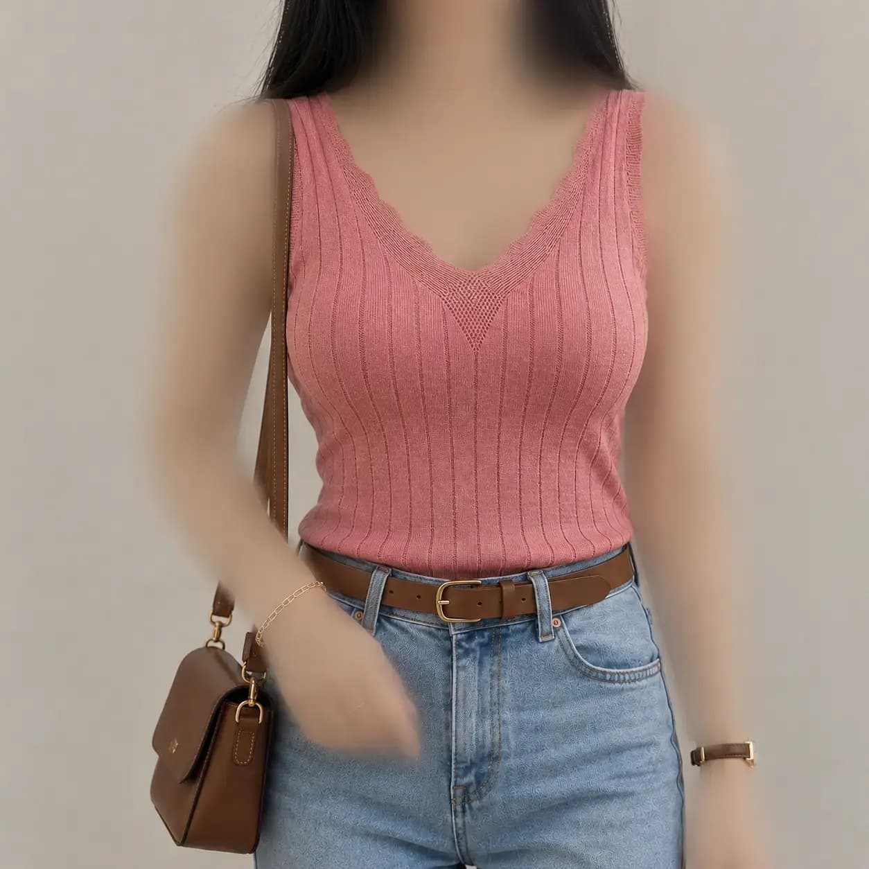 تاپ بافت زنانه یقه دلبر لبه دالبری کشسان زیرکتی و مجلسی — کد: 5436
